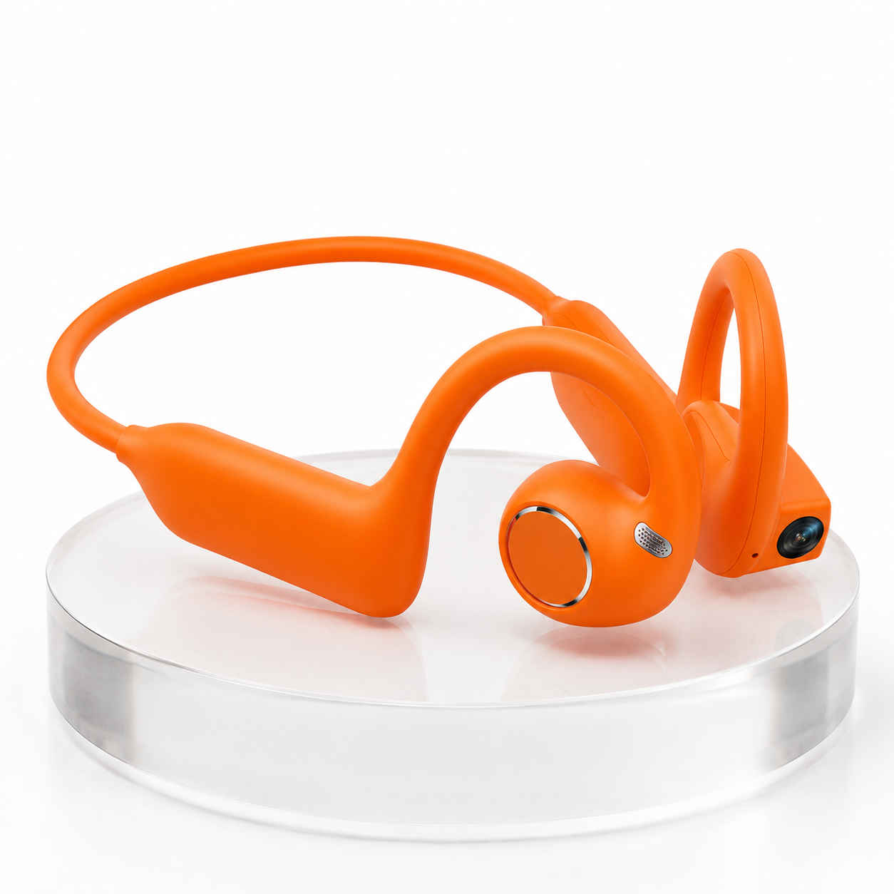 π8MP Smart Camera Open-Ear Headset β EIS Video, AI Assistance & 12H Battery