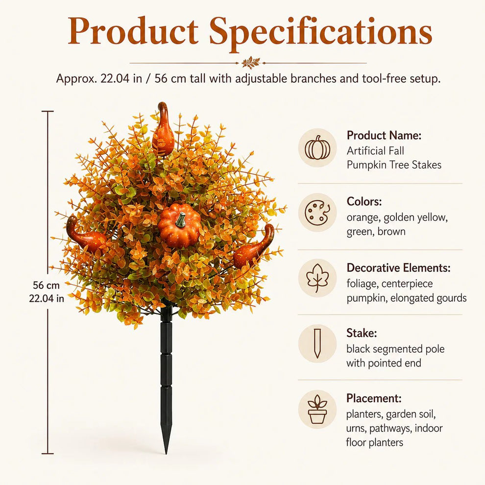 đĽLast Day 50% OFF â Artificial Fall Pumpkin Tree Stakesđ