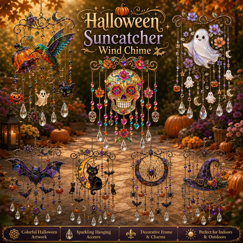 🔥Last Day 50% OFF - Halloween Suncatcher Wind Chime