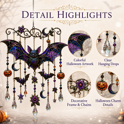 🔥Last Day 50% OFF - Halloween Suncatcher Wind Chime