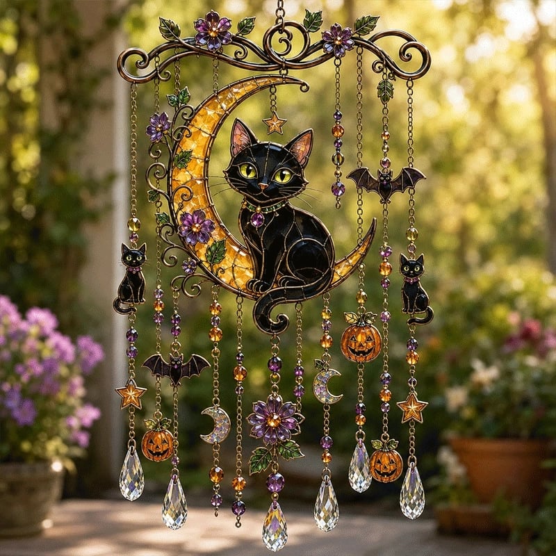 🔥Last Day 50% OFF - Halloween Suncatcher Wind Chime