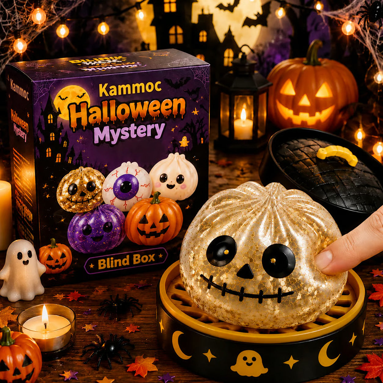 🌟Cute Halloween scary ghost squeeze toy set