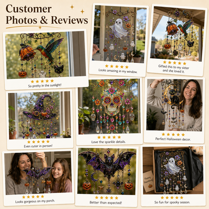 🔥Last Day 50% OFF - Halloween Suncatcher Wind Chime