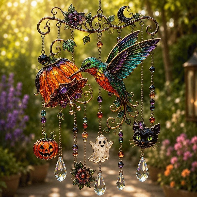 🔥Last Day 50% OFF - Halloween Suncatcher Wind Chime