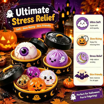 🌟Cute Halloween scary ghost squeeze toy set